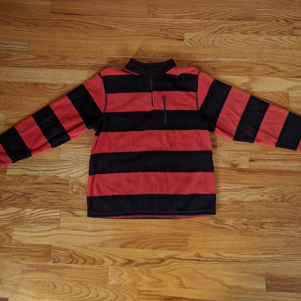 Gap Kids Orange and Brown Striped Fleece.
